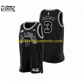 Maillot Basket San Antonio Spurs Keldon Johnson 3 Nike 2022-2023 Classic Edition Noir Swingman - Enfant